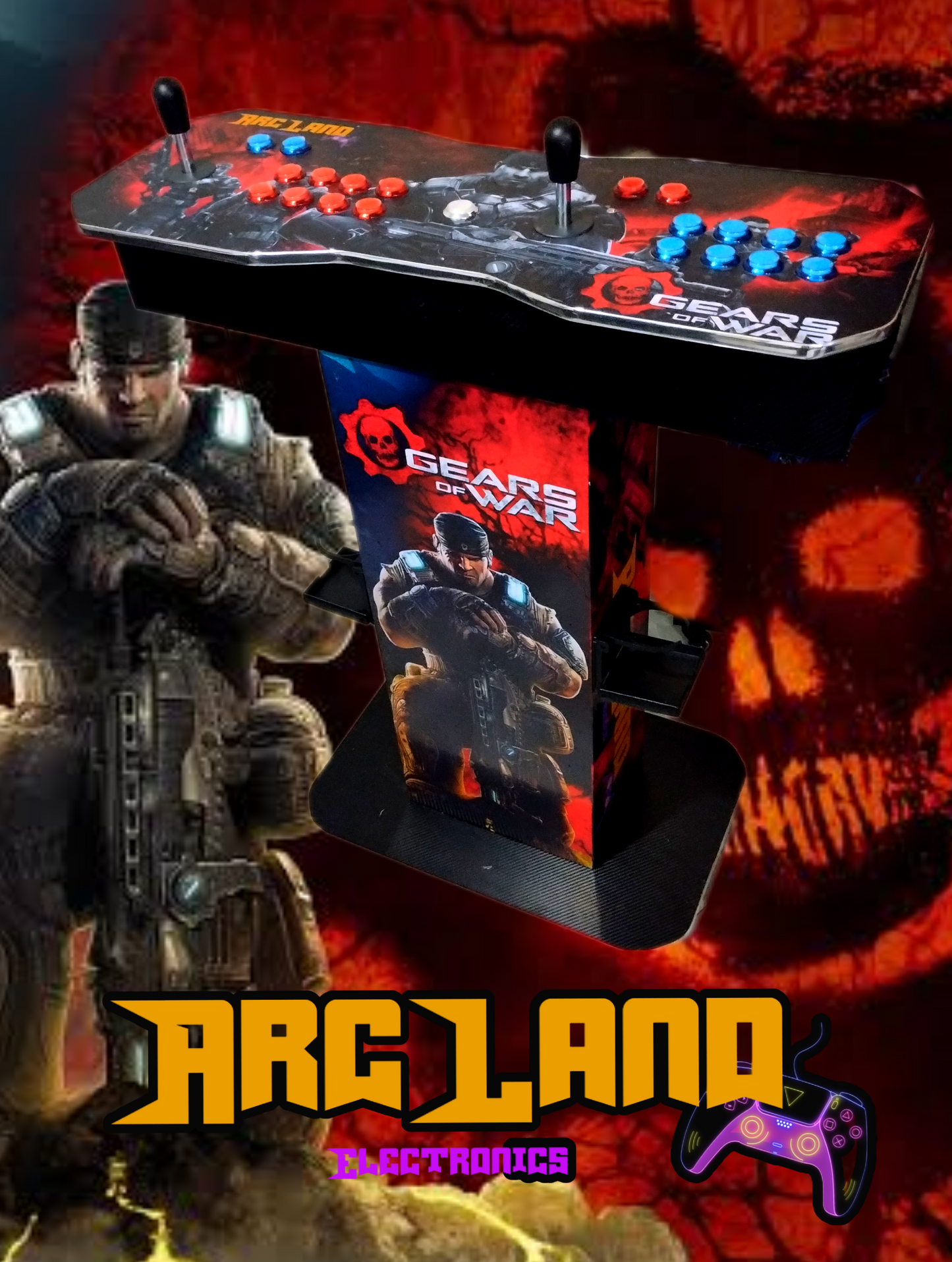 Tablero Arcade Gears of war